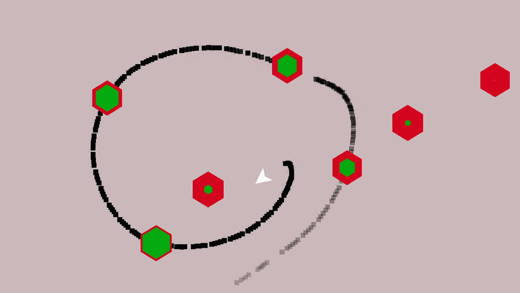 Polygon Drifter gameplay with the drift loop and polygon obstacles